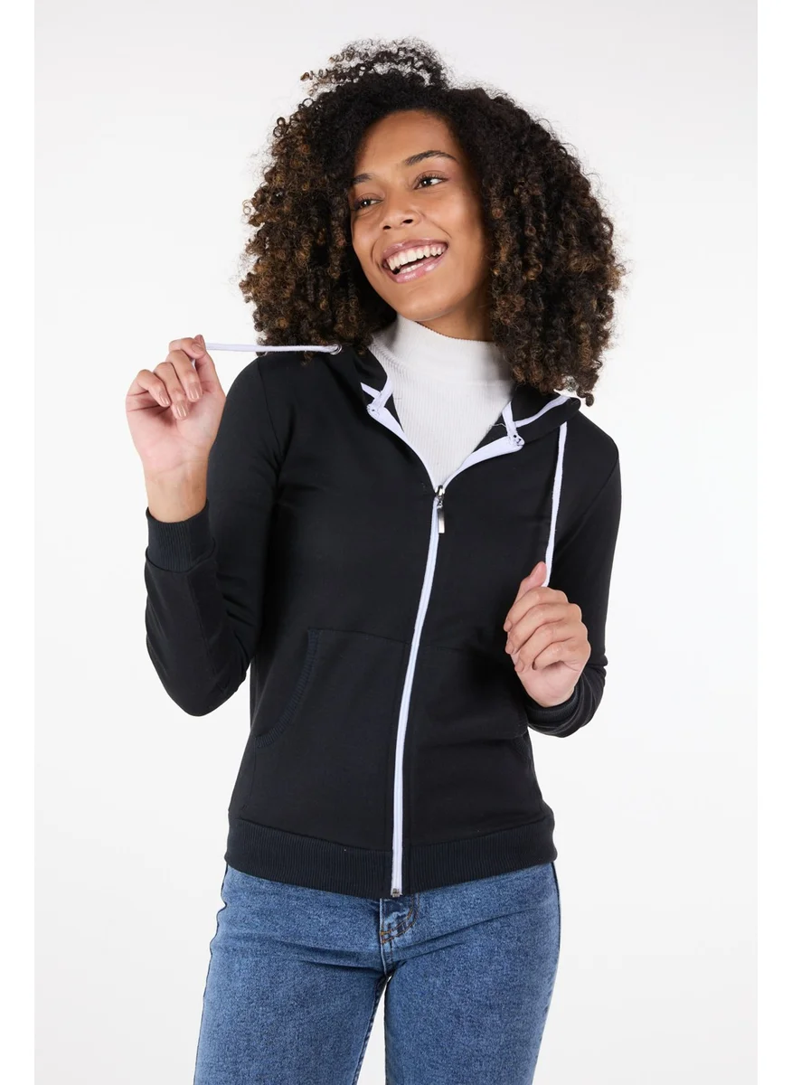 Tofisa 23416-BLACK Hooded Sweat