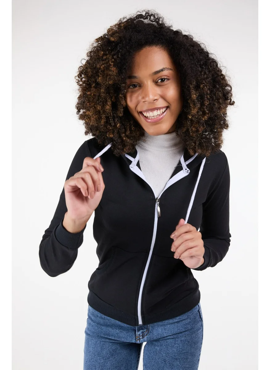 Tofisa 23416-BLACK Hooded Sweat