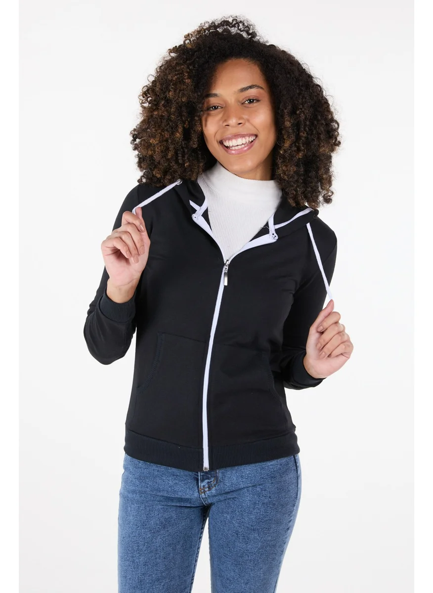 Tofisa 23416-BLACK Hooded Sweat
