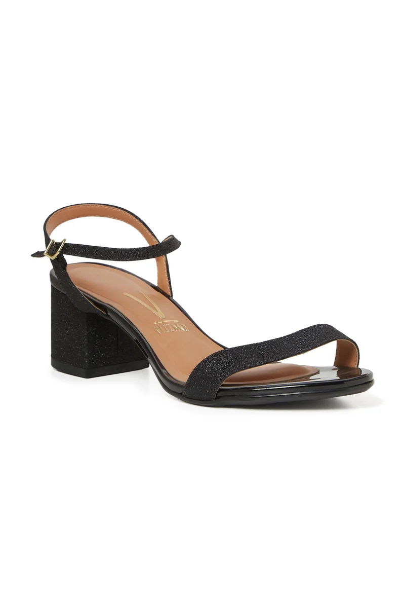 VIZZANO VIZZANO Ladies Low Heel Sandals in BLACK | Comfortable Everyday Footwear