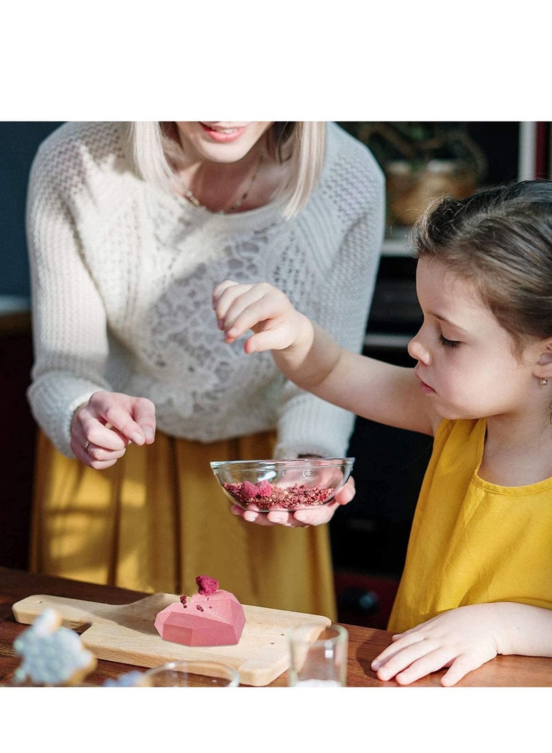 NIBEMINENT Heart Shape Silicone Molds Love Baking Mold for Chocolate Cake Jelly Pudding Handmade Soap Mousse Dessert Set of 3 Different - Image 2