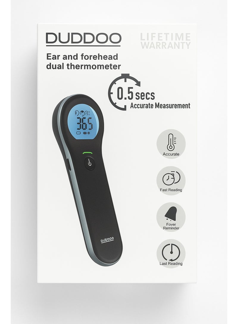 مقياس حرارة مزدوج للأذن والجبهة من دودو