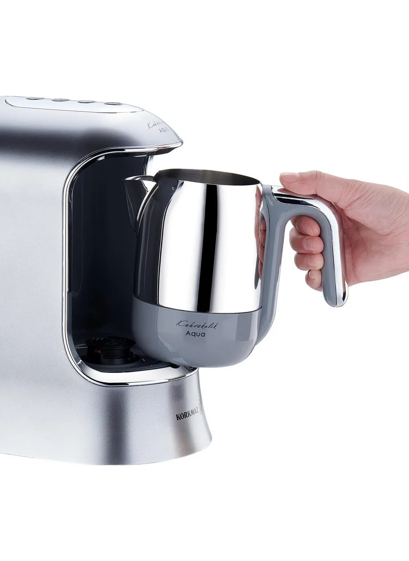 كوركماز Kahvekolik Aqua Coffee Machine Inox Chrome