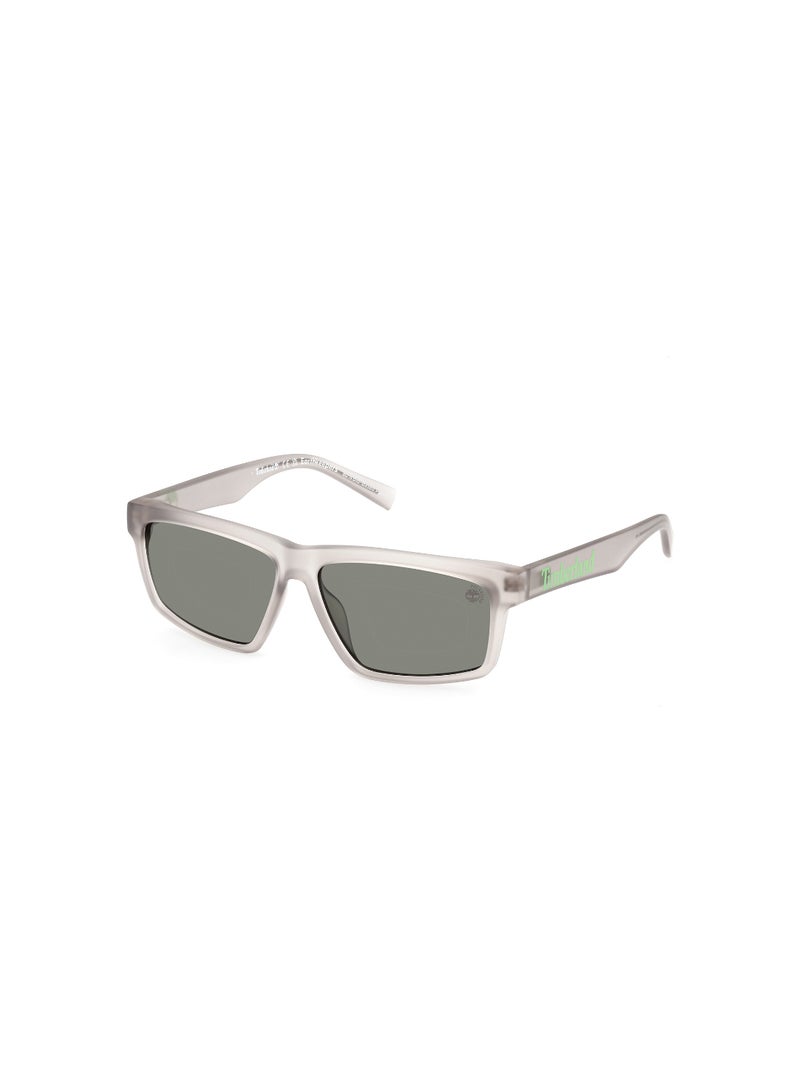 TIMBERLAND FULL RIM TEEN BOY RECTANGULAR GREY INJECTED SUNGLASSES - Image 1