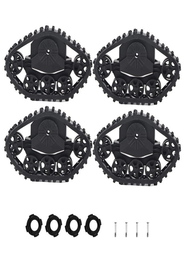EVTSCAN 4pcs RC Military Truck Track Wheels Tire Crawler Tyre Accessory Parts for WPL 1/16 RC Military Truck - Image 1
