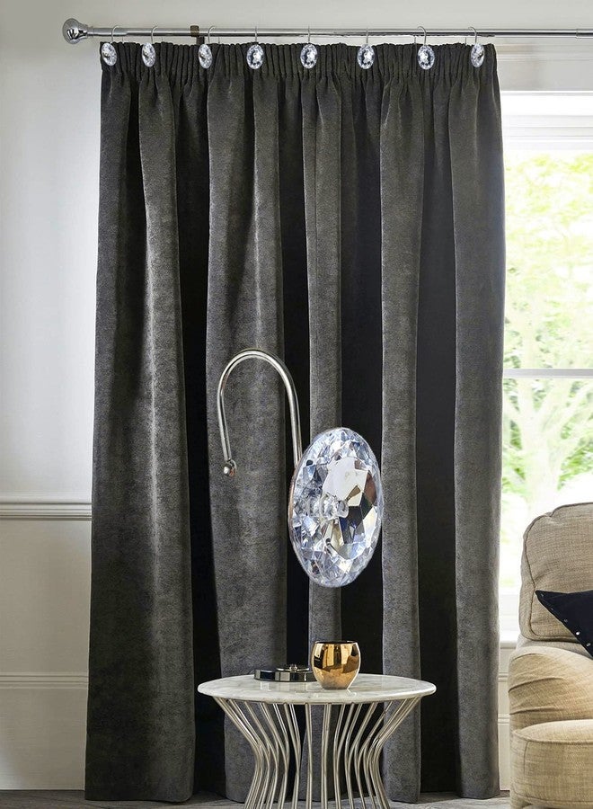 Romantic Angels 12PCS Shower Curtain Hooks Rings for Bathroom, Stainless Steel Rust Resistant Decorative Rhinestones Shower Curtain Hooks for Shower Curtains and Shower Rod (Silver) - Image 5