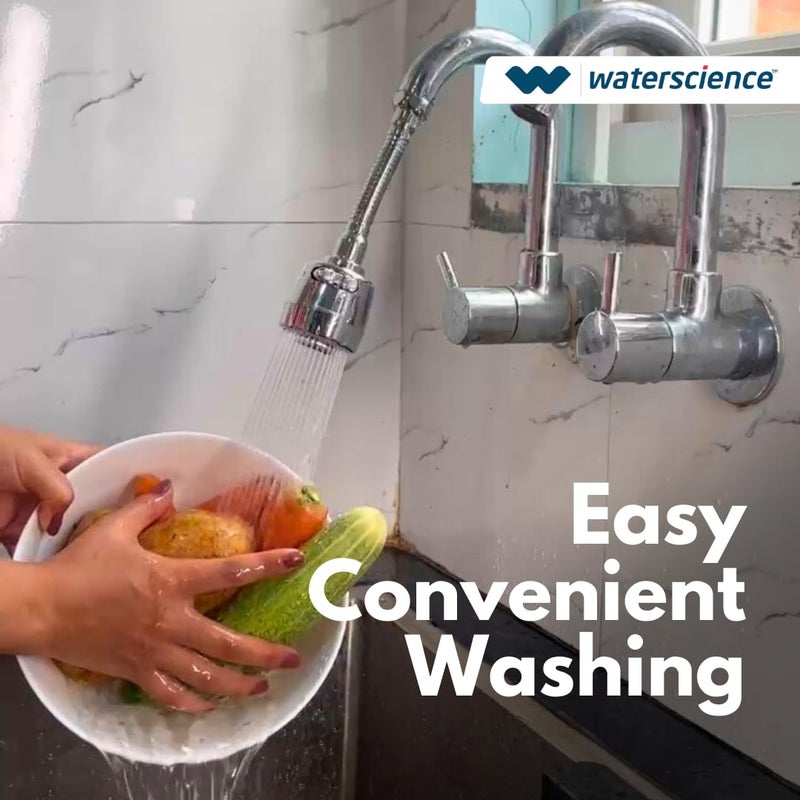 WaterScience Tap Extension for Kitchen Sink | 2 Flow Modes | Flexible Faucet Extender for Taps | Aerators for Water Tap | Upto 50% Water Saving - Flexi Neck | - Image 4