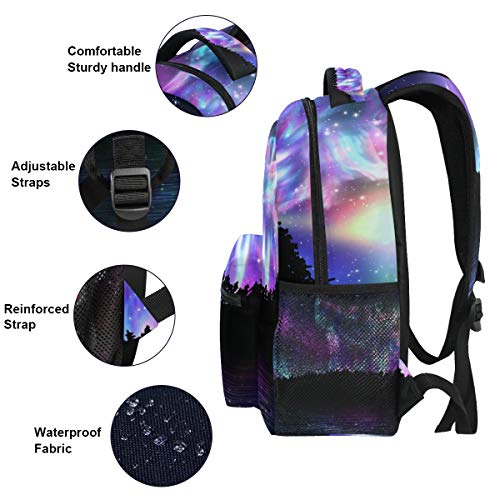 ZZKKO Forest Wolf Boys Girls School Computer Backpacks Book Bag Travel Hiking Camping Daypack - Image 4