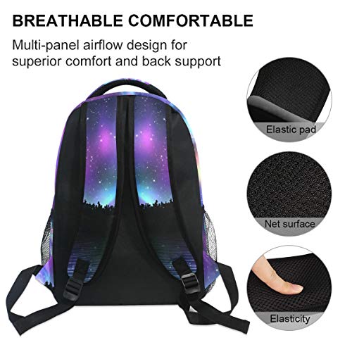 ZZKKO Forest Wolf Boys Girls School Computer Backpacks Book Bag Travel Hiking Camping Daypack - Image 5