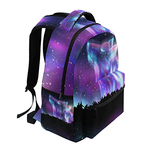 ZZKKO Forest Wolf Boys Girls School Computer Backpacks Book Bag Travel Hiking Camping Daypack - Image 2