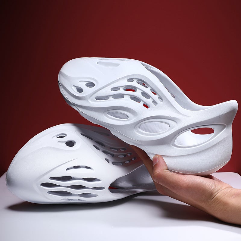 Korean Fashion Yeezy 700 Breathable Unisex Shoes White  - Image 1