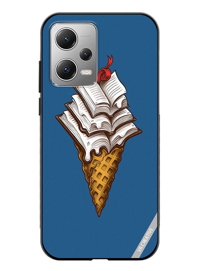 VR CREATIVE Protective Case Cover For Xiaomi Redmi Note 12 Book Icecream Design Multicolour - Image 1