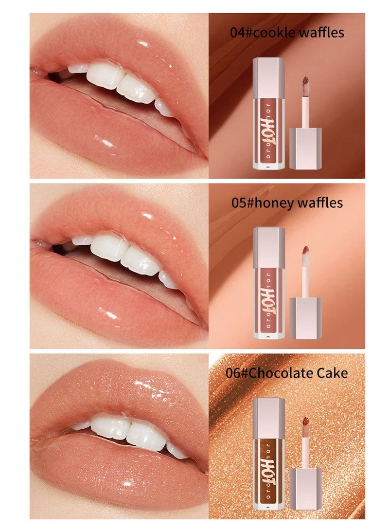 جولي جوجو مجموعة ملمع الشفاه الممتلئة 8 ألوان، زيت الشفاه، مرطب ومغذي للغاية، زيت توهج الشفاه بلمسة نهائية لامعة وناعمة، ملمع شفاه ملون لامع ونباتي، 8 قطع - Image 5