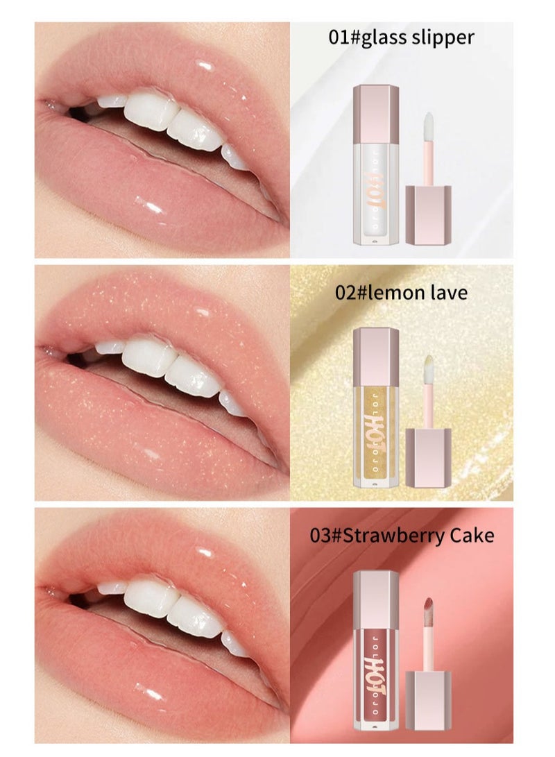 جولي جوجو مجموعة ملمع الشفاه الممتلئة 8 ألوان، زيت الشفاه، مرطب ومغذي للغاية، زيت توهج الشفاه بلمسة نهائية لامعة وناعمة، ملمع شفاه ملون لامع ونباتي، 8 قطع - Image 4