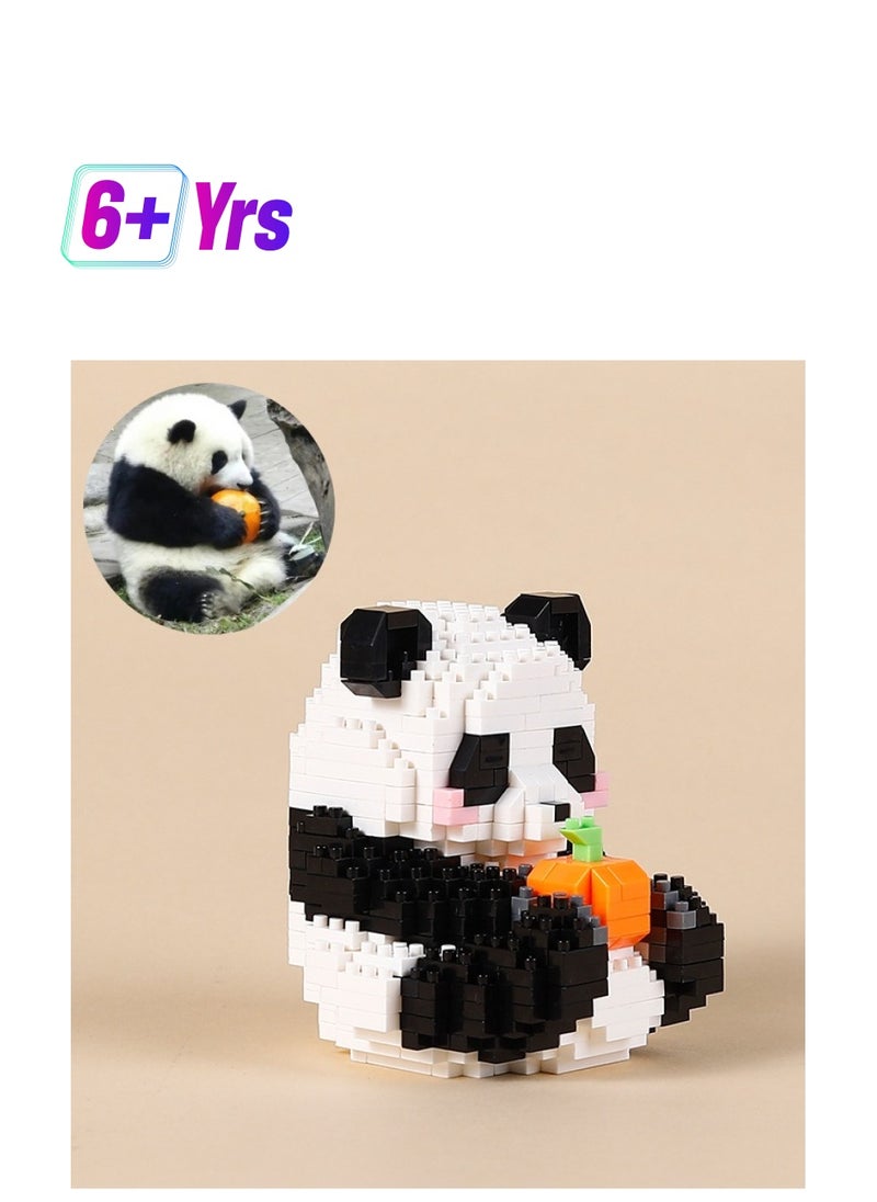 Generic Panda Icons (Huahua Eating Pumpkin) Building Toy Set 6+ Years 