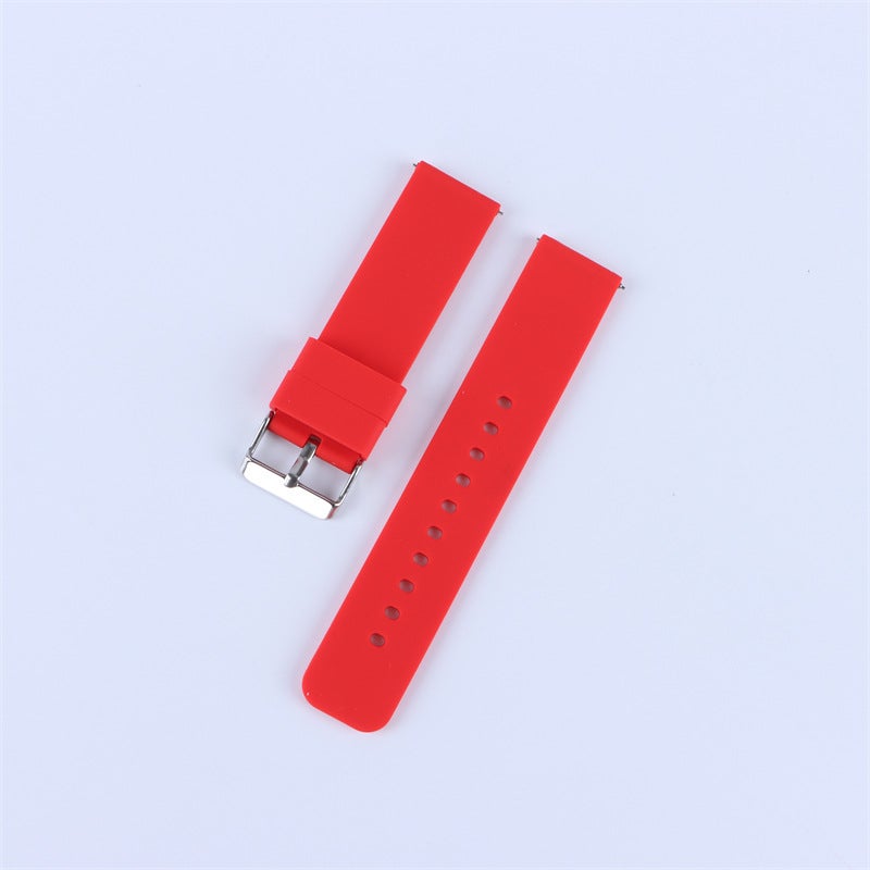 Generic Quick Release Silicone Watch Strap 16-24mm Red 