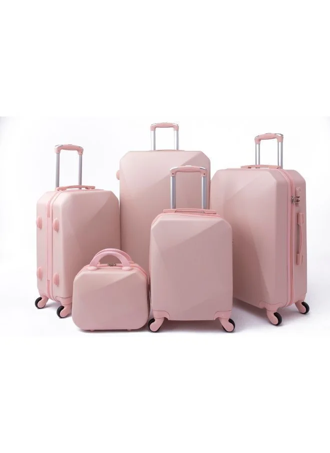 LIMRA Limra Luggage Trolley Bags set of 5 Pcs ,L.PINK