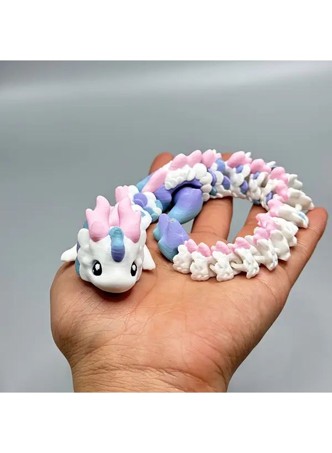 Pink White Purple Dragon Statue 3D Printed Animal Ornament For Home Decor - Image 5