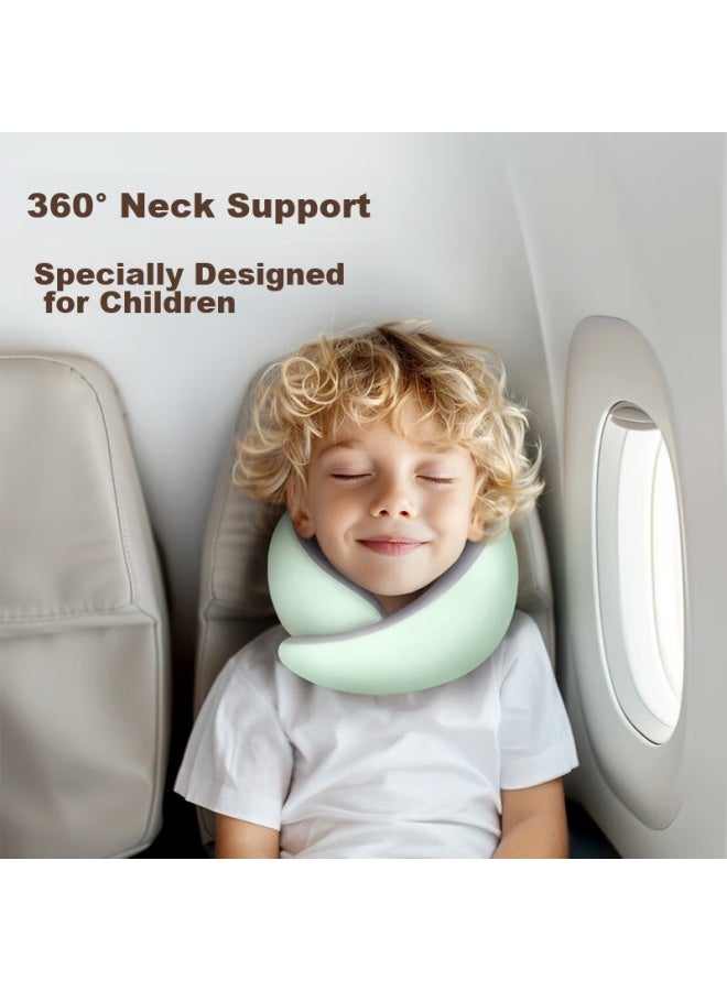 Back2 Children's U-shaped Pillow, Neck Support Cushion, Travel Portable U-shaped Pillow, Memory Foam, For Airplane, High-speed Rail, Car Sleeping Headrest - Image 4