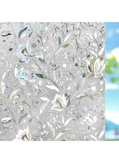 Arabest Window Privacy Film, 3D Decorative Stained Glass Window Decals, Static Cling Non-Adhesive Removable Window Sticker Tulip Window Film for Glass Door Home Heat Control Anti UV (60x200cm)  - Image 1