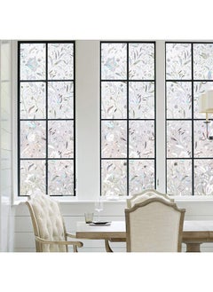 Arabest Window Privacy Film, 3D Decorative Stained Glass Window Decals, Static Cling Non-Adhesive Removable Window Sticker Tulip Window Film for Glass Door Home Heat Control Anti UV (60x200cm)  - Image 5