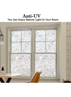 Arabest Window Privacy Film, 3D Decorative Stained Glass Window Decals, Static Cling Non-Adhesive Removable Window Sticker Tulip Window Film for Glass Door Home Heat Control Anti UV (60x200cm)  - Image 2