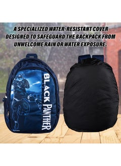 Kuber Industries Kuber Industries Marvel Black Panther School Bags | Kids School Bags | Collage Bookbag | Travel Backpack | School Bag for Girls & Boys | School Bag with 5 Compartments | Include Bag Cover | Blue  - Image 4