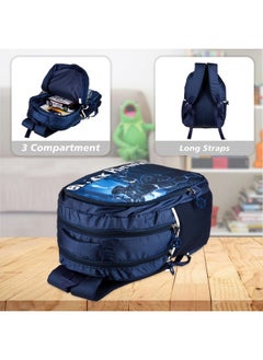 Kuber Industries Kuber Industries Marvel Black Panther School Bags | Kids School Bags | Collage Bookbag | Travel Backpack | School Bag for Girls & Boys | School Bag with 5 Compartments | Include Bag Cover | Blue  - Image 5