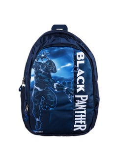 Kuber Industries Kuber Industries Marvel Black Panther School Bags | Kids School Bags | Collage Bookbag | Travel Backpack | School Bag for Girls & Boys | School Bag with 5 Compartments | Include Bag Cover | Blue  - Image 2