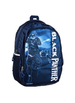 Kuber Industries Kuber Industries Marvel Black Panther School Bags | Kids School Bags | Collage Bookbag | Travel Backpack | School Bag for Girls & Boys | School Bag with 5 Compartments | Include Bag Cover | Blue  - Image 1