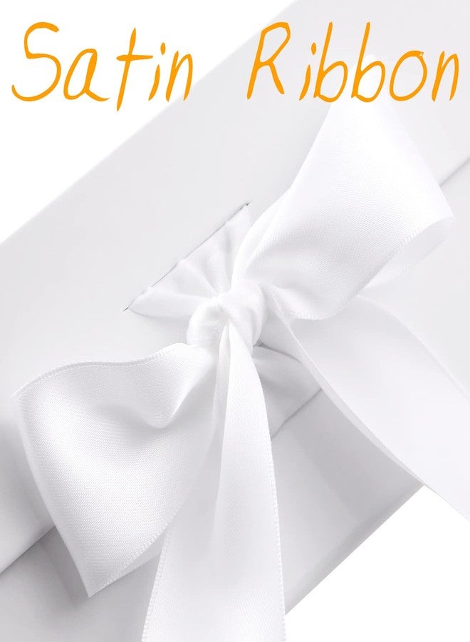 GREEN BEAN Large Gift Box with Lid for Presents 13x9.7x3.4 Inches, White Magnetic Gift Box with Ribbon, Bridesmaid Proposal Box, Luxury Gifts Box (Glossy White) - Image 4