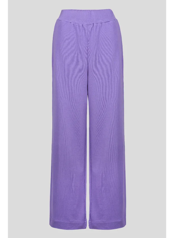 نسيسيرا Soft Lavender Wide Leg Lounge Pants