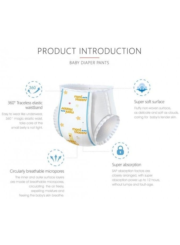 Moni Happy Moni Happy Baby Diaper Pants Super Absorption, Fluffy non-woven fabric, Smart wetness detector, Double-leak guard - XXXL, 18+kg - 40 pcs  - Image 3