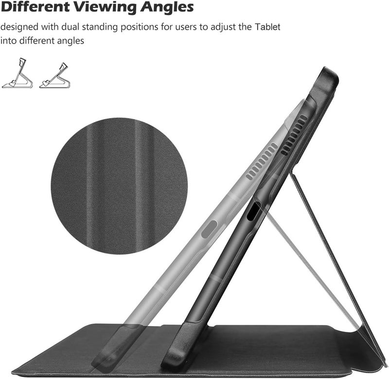 Procases Galaxy Tab S6 Lite 10.4 Case 2022 2020 With Stylus Holder, Slim Stand Protective Folio Case Smart Cover For Galaxy Tab S6 Lite 10.4 Inch Sm-P613 P610 P615 -Black - Image 3