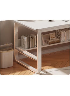 AIWANTO Desk with Storage and Large 3 Drawers PC Multifunctional Home Office Modern Laptop Sturdy Shelves Simple Stylish Workstation Study Table 120x103x50cm  - Image 4