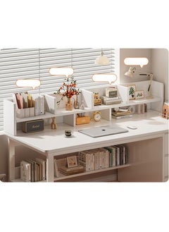 AIWANTO Desk with Storage and Large 3 Drawers PC Multifunctional Home Office Modern Laptop Sturdy Shelves Simple Stylish Workstation Study Table 120x103x50cm  - Image 2
