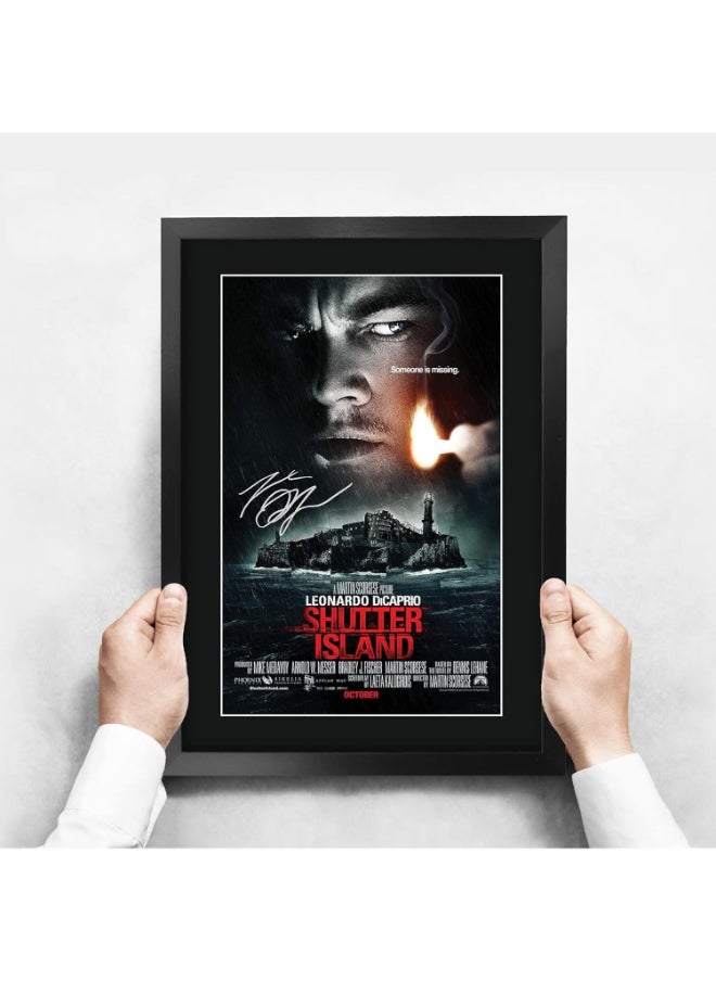 HWC Trading HWC Trading Shutter Island Movie Poster Leo DiCaprio Signed 16 x 12 inch Framed Gift Printed Autograph Film Print Photo Picture Display - 16" x 12" Framed  - Image 3