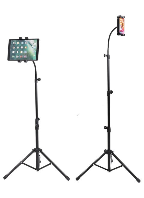 Gooseneck iPad Tablet & Mobile Phone Holder Tripod Stand, 360 Swivel Adjustable Cradle Bracket Tripod Mount for Apple iPad Pro 12.9 and All others 4.7 to 13 inch