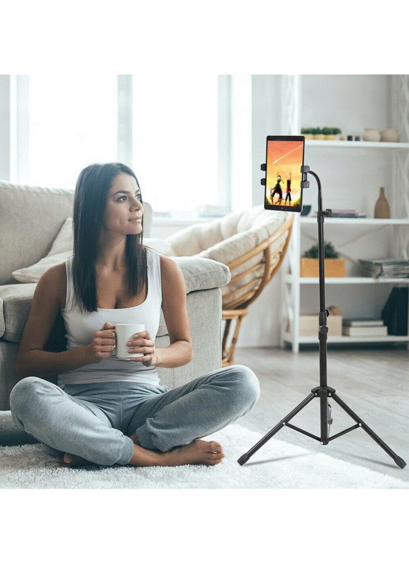 Gooseneck iPad Tablet & Mobile Phone Holder Tripod Stand, 360 Swivel Adjustable Cradle Bracket Tripod Mount for Apple iPad Pro 12.9 and All others 4.7 to 13 inch