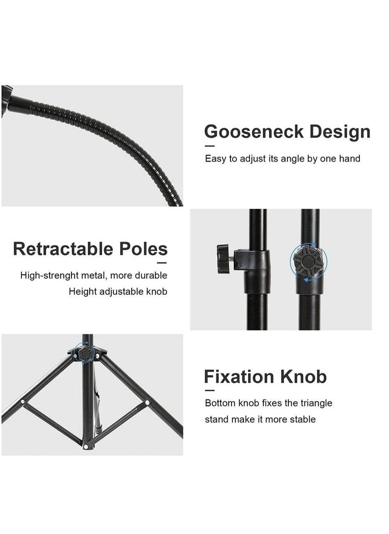 Gooseneck iPad Tablet & Mobile Phone Holder Tripod Stand, 360 Swivel Adjustable Cradle Bracket Tripod Mount for Apple iPad Pro 12.9 and All others 4.7 to 13 inch