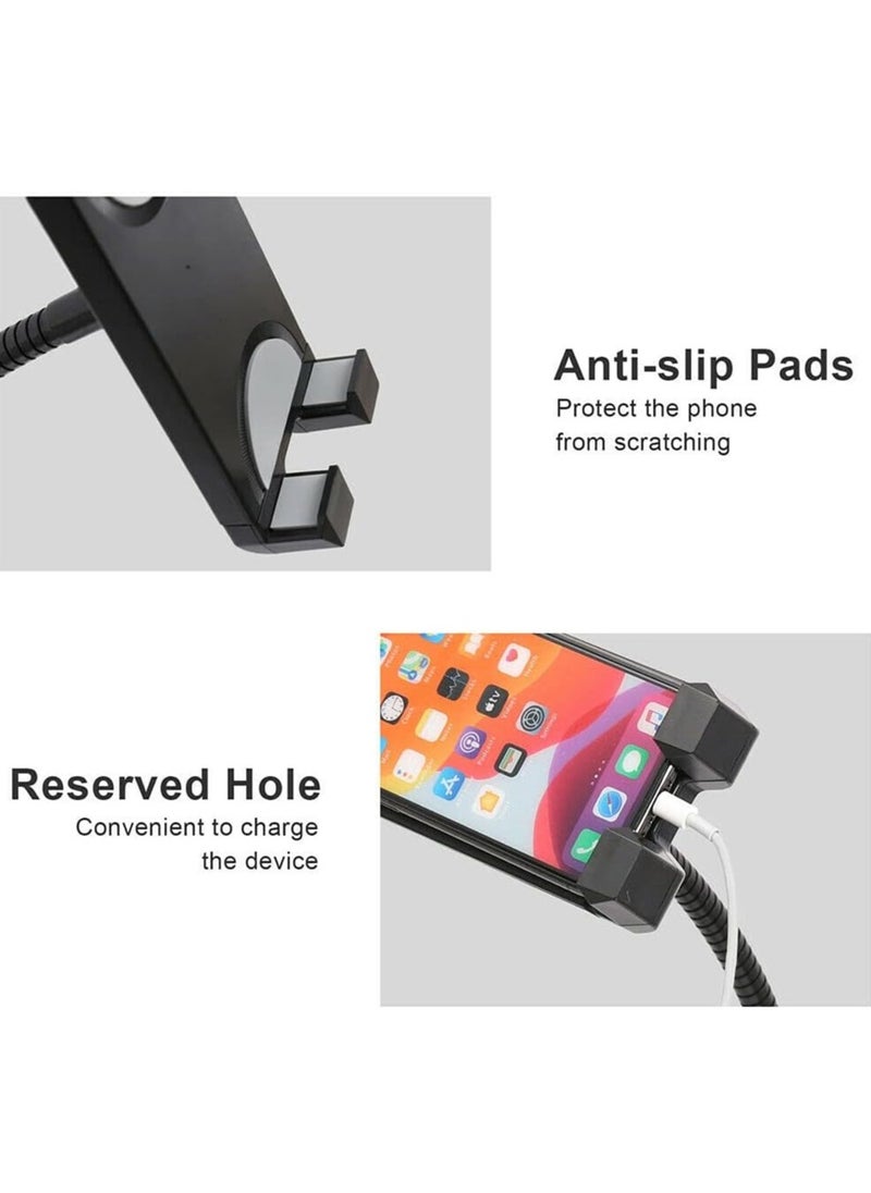 Gooseneck iPad Tablet & Mobile Phone Holder Tripod Stand, 360 Swivel Adjustable Cradle Bracket Tripod Mount for Apple iPad Pro 12.9 and All others 4.7 to 13 inch
