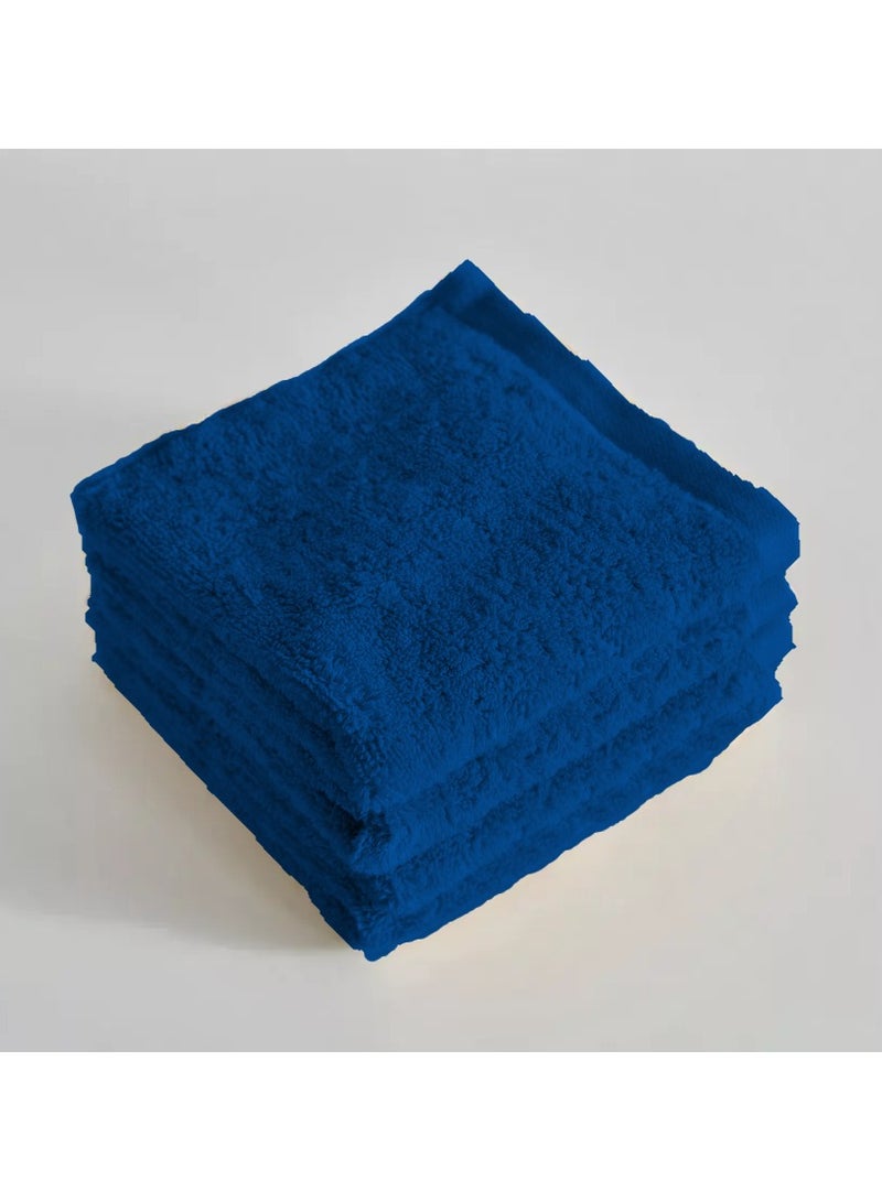 MAXQON Pack Of 10 - Face Towel - 100% Cotton Small Size (30x30cm) Highly Absorbent And Super Durable, Color Blue  - Image 2