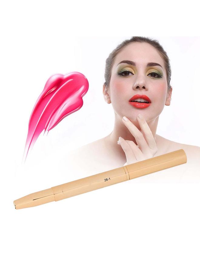 Thoraya Double Head Lip Brush Portable Soft Hair Lipstick Cosmetic Brush Makeup Tool(Z28-1 Bright Gold)  - Image 5