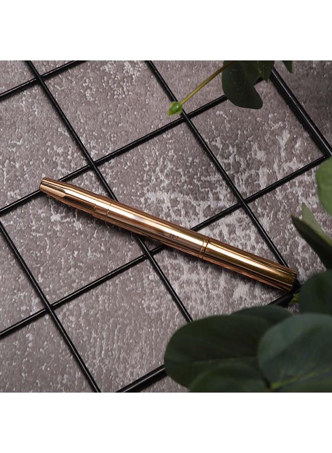 Thoraya Double Head Lip Brush Portable Soft Hair Lipstick Cosmetic Brush Makeup Tool(Z28-1 Bright Gold)  - Image 3