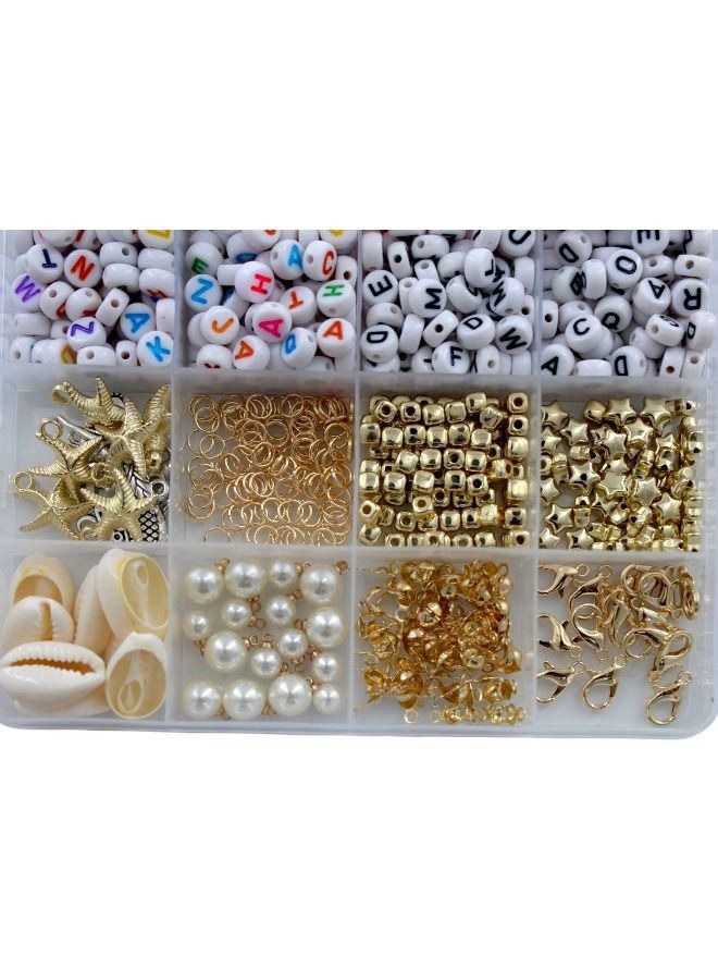 Toy Box Colourful Bracelet Beads And A-Z Alphabet Letter Art Starter DIY Bead Making Kit For Kids  - Image 3