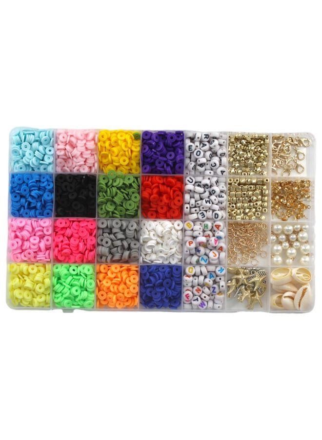 Toy Box Colourful Bracelet Beads And A-Z Alphabet Letter Art Starter DIY Bead Making Kit For Kids  - Image 1