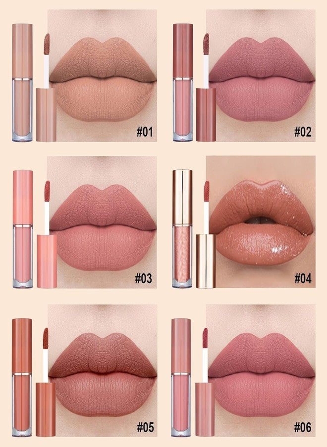 MR.THINDZ Lipstick Set - 6 Pcs Nude Matte Liquid Lipstick Combo Pack - Long Lasting, Waterproof, Non-Stick, Non-Transferable - Professional Lip Makeup Gift Kit for Women - Image 4