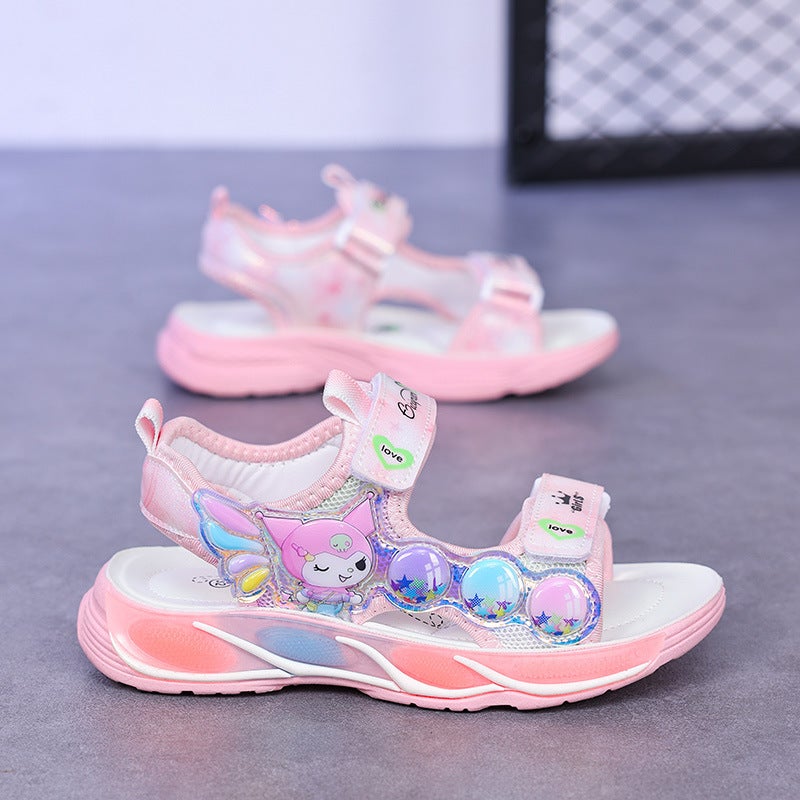 Children'S Sports Sandals 2024 Summer Autumn Open Toe Breathable Princess Girl Baby Soft Bottom Non-Slip Beach Shoes - Image 4