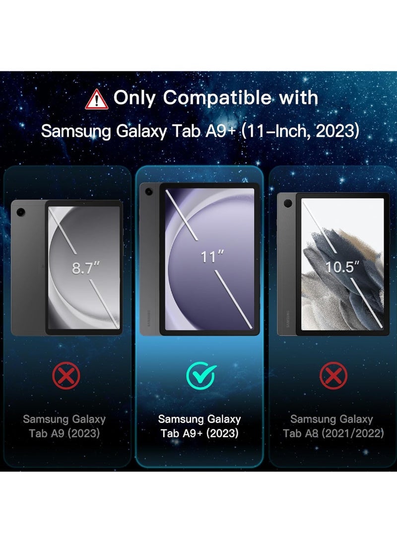 Captaintech Tempered Glass Screen Protector for Samsung Galaxy Tab A9+ 11-Inch (2023) – HD Clear with Easy Installation Frame – 1-Pack - Image 2