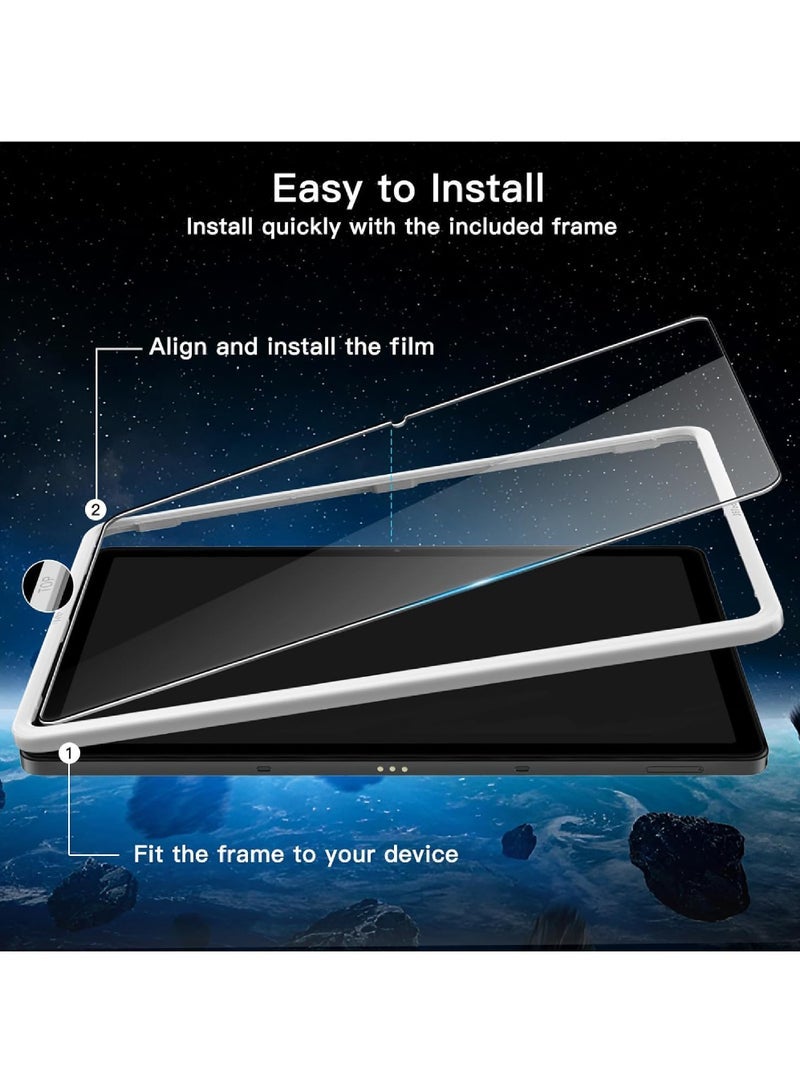Captaintech Tempered Glass Screen Protector for Samsung Galaxy Tab A9+ 11-Inch (2023) – HD Clear with Easy Installation Frame – 1-Pack - Image 3